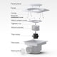 thumbnail image 2 of Billuyoard Ventilador cuadrado Blanco Extractor de techo automático Extractor de persiana de techo Electrodomésticos Billuyoard HA022278-00, 2 of 4