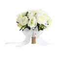 thumbnail image 2 of Ramo de rosas artificiales, ramo , flor , novia, flor elegante para boda, , hogar, decoración de Soledad ramo de rosas, 2 of 8