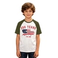 thumbnail image 4 of JAJAHO 4Th Of July Shirts For Kids Boys Girls Raglan Short Sleeve American Flag T Shirt 1776-2026 250 Years Anniversary USA Top 1-14Y, 4 of 4