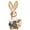 B, variant on Easter Decorations Bunny Easter Straw Bunny Figurines Cute Rabbit Holding Carrot Straw Rabbit Decor Statue for Home Farmhouse Office Kitchen Spring Tabletop Decoration