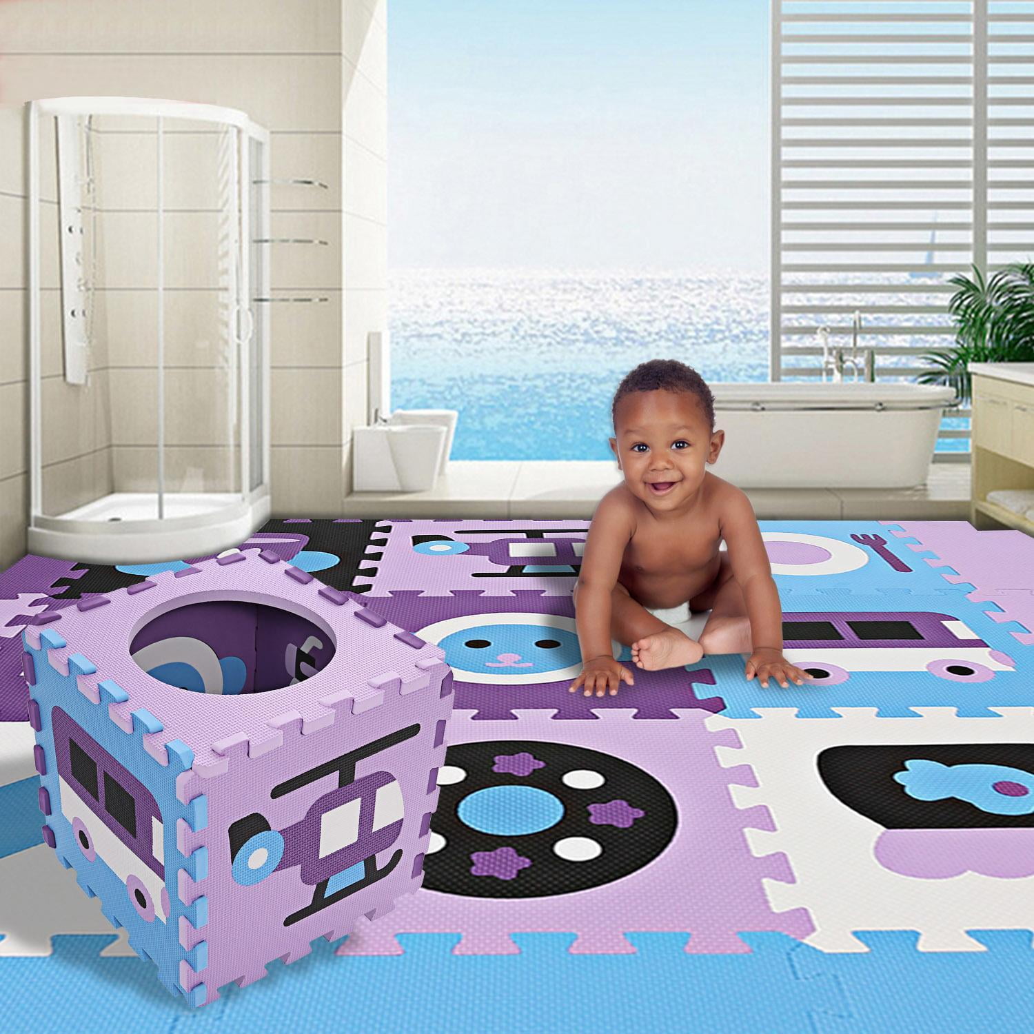 Kids Baby Crawling Play Mat Non-Toxic Extra Thick Foam Large with Gate Fence US