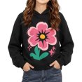 thumbnail image 3 of Wilak Girls Flower Print Hoodies Sweatshirts Pullover Long Sleeve Casual Cute Kids Fall Tops Black 2T, 3 of 7