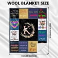 thumbnail image 2 of Initial Letter Throw Blanket 50"x60" Flannel Plush Monogram Monogrammed Blanket for Bed Couch Sofa Chair for Her Girls Women Aesthetic Cute Flower Floral Soft Warm Birthday (Letter-K), 2 of 5