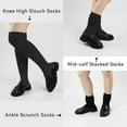 thumbnail image 4 of Kiibsot 3 Pairs Slouch Socks for Women 80s 90s Scrunch Socks Heavy Soft Extra Long Scrunchie Socks, 4 of 7