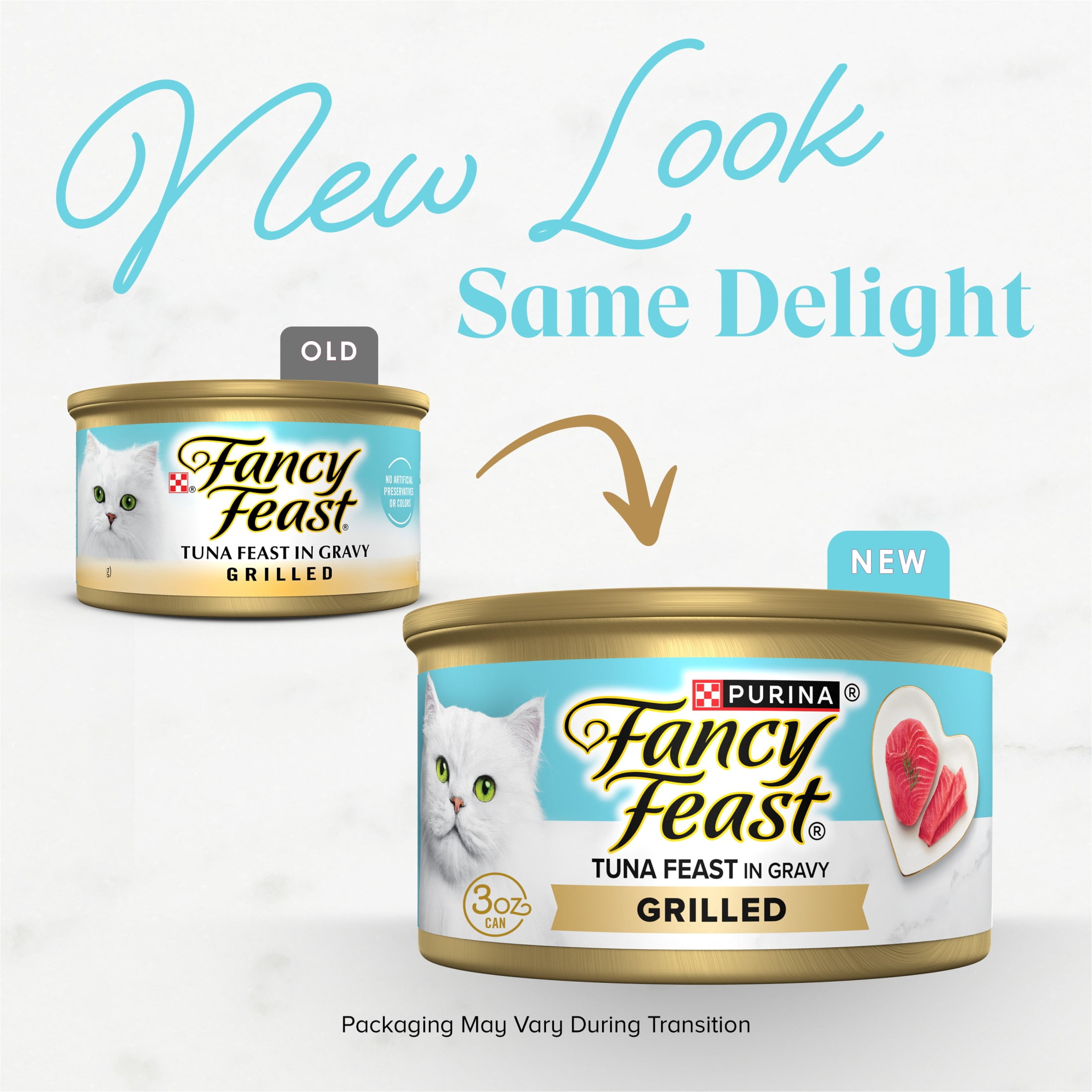 Purina Fancy Feast Grilled Tuna Feast Gourmet Wet Cat Food in Savory Gravy, 3 oz, 24 Pack
