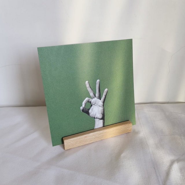 ER Carpeta de fotos de asiento de exhibición de 5 tarjetas, carpeta de menú de tarjeta de asiento de madera maciza con inserción de postal oso de fresa Electrónica