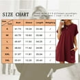 thumbnail image 4 of Womens T Shirt Dresses Short Sleeve Loose Tunic Tops with Pocket Casual Swing Basic Dress Dressy Fashion Womens Clothes Vacation Holiday Summer Sundress Solid Color Pink Plus Size 3XL, 4 of 6