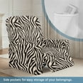 thumbnail image 3 of Kuiaobaty Zebra Print Reclining Slipcover Easy Replacement Furniture Protector Cover Breathable Reclining Chair Cover Washable Recliner Sofa Slipcover with Elastic Bottom for Living Room, 3 of 8