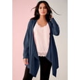 thumbnail image 2 of Roaman's Women's Plus Size Lightweight Handkerchief Hem Cardigan Sweater, 2 of 6
