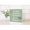 thumbnail image 2 of Important Ingredient Love Green Cook Pot 10 x 10 Wood Tabletop Sign Plaque, 2 of 4