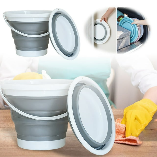 Portable Foldable Water Bucket & Wash Basin Set – For Camping Travel And Outdoor Adventures – & Space Saving Design! Beach Towel Bathroom for Vanity Small Bathroom Storage Bathroom Shelves