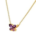 thumbnail image 5 of 18K Gold Over Brass Natural African Amethyst Necklace Jewelry NM-1034 TGN1005_B, 5 of 6