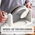 thumbnail image 2 of Martha Stewart Rotating Waffle Maker, 180° Flip, Ceramic Nonstick, Linen Cream, 2 of 14