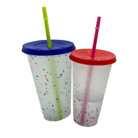 lids reusable cups drink straws pudcoco sensitive temperature changing cold plastic cup coffee