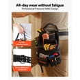 thumbnail image 4 of Heavy Duty Professional Tool Belt Pouch with 14 Pockets Adjustable Waist 32 to 50 Inches for Electrician Carpenter Construction Work, 4 of 6