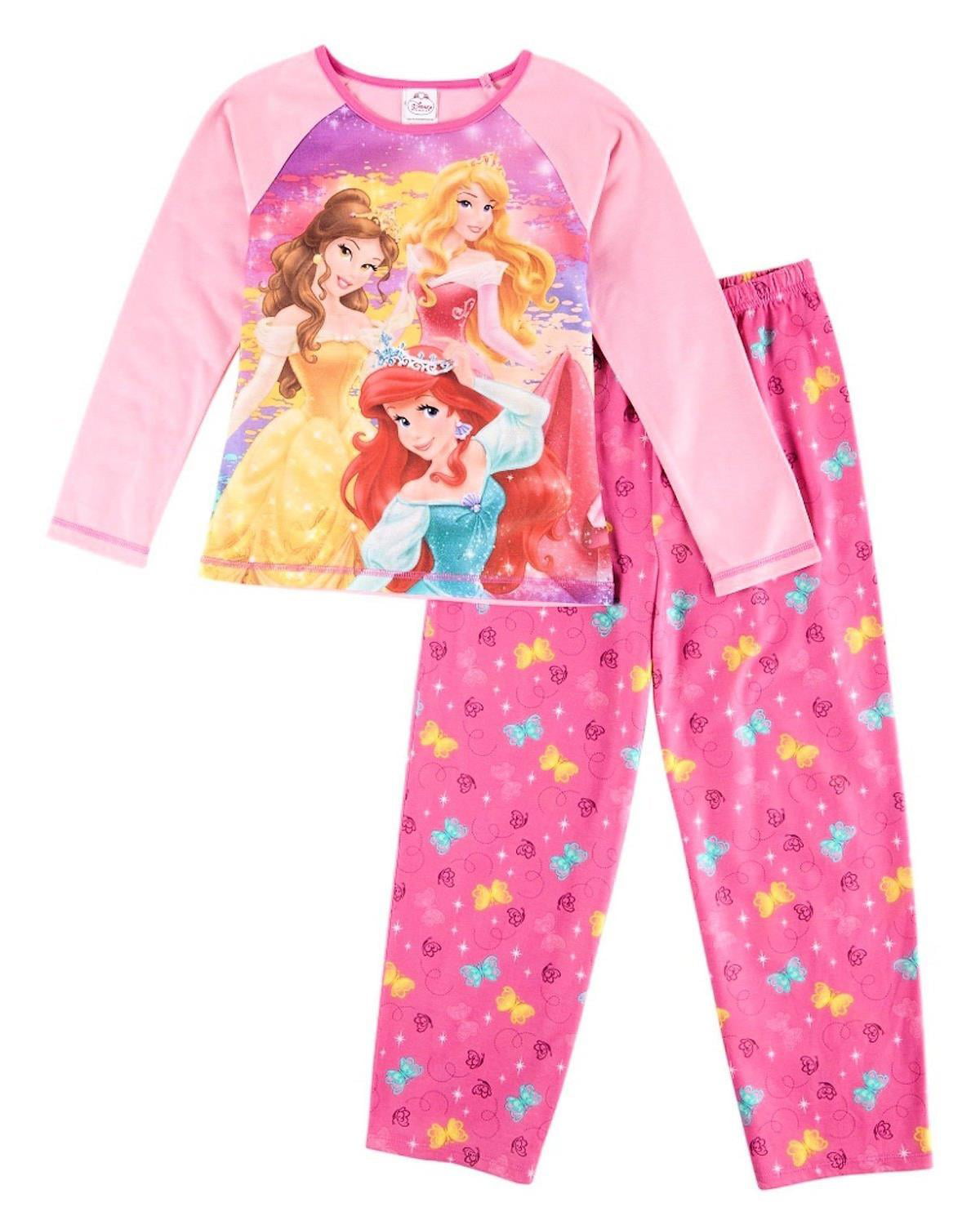 American Marketing Enterprises INC Girls Disney Princesses Pink Polar Fleece Pajama Set