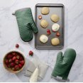 thumbnail image 2 of KitchenAid Asteroid Oven Mitt 2-Pack Set, Pebbled Palm Green, 7"x12.5", 2 of 4