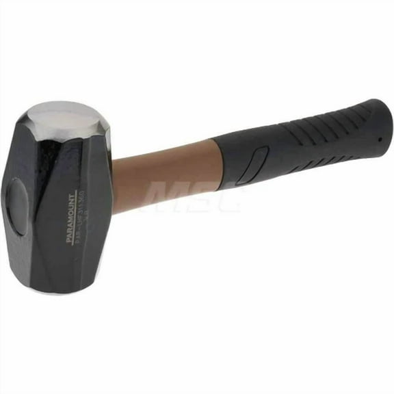 Paramount Hand Drilling Hammer: 3 Lb Carbon Steel Head, Fiberglass Handle