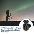 thumbnail image 6 of 1/4" Mini Ball Head with 1/4" to 3/8" Screw, 360° Rotating Screw Tripod Mount Panoramic Ball Head DSLR Camera Mount Base Adapter Photograph for Phone Light Camera Loading 6.6lb, 6 of 7