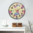 thumbnail image 2 of Yayeee Wall Clock Battery Operated 9.5" Silent Non-Ticking for Living Room, Neon Skates, 2 of 8
