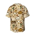 thumbnail image 2 of Fotbe Wild West Cowboy print Short Sleeve Button Down Shirts for Men Casual Summer Beach Wrinkle Free Shirt-3X-Large, 2 of 7