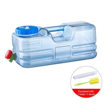 Yucurem 2.6 Gallon Water Container with Spigot, Food Grade Portable Water Jug for Camping, Picnic, Outdoor Hiking, Emergency Water Storage Tank, Clear