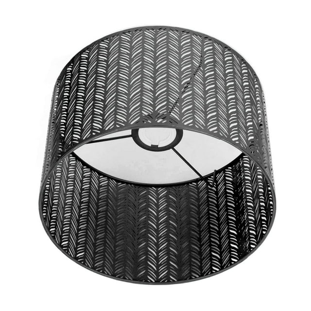 Pantalla De Lámpara De Tambor, Hoja De Abeto, Hierro, Forma Hueca, Para Lámpara De Techo