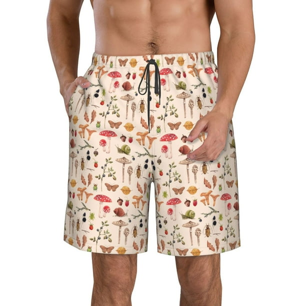Balery Autumn Traje de Baño Estilo Hawaiano para Hombre, Shorts de Secado Rápido con Bolsillos-XX-Large