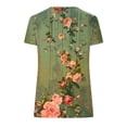 thumbnail image 5 of Aloohaidyvio Plus Size Blouses for Women Womens Tops Petal Short Sleeve Summer Casual Crew Neck Shirts Floral Solid Blouse, 5 of 5
