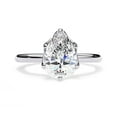 thumbnail image 2 of IGI Certified Lab Grown Diamond Engagement Ring | Center 10x7mm Pear Cut 6 prong Solitaire Wedding Anniversary Rings For Women In 18k Solid White Gold | F-G, VS-SI Quality (1.90 Ctw) Ring Size-5.5, 2 of 7