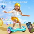 thumbnail image 4 of LIEAGLE Bluetooth Hoverboard 6.5" Two-Wheel Self Balancing Electric Scooter 24V 10MPH Hover Board with Lights for Kids Adults Green, 4 of 8