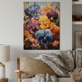thumbnail image 2 of Designart "Pansy Paradise Colorful Pansies wall art" Floral Print on Natural Pine Wood, 2 of 5