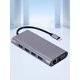 thumbnail image 2 of Estación de acoplamiento USB C compatible con HDMI 4K jixopn, lector de tarjetas TF/SD, adaptador multipuerto 11 en 1, transmisión de 5 Gbps, puerto Ethernet VGA para MacBook, portátil y notebook., 2 of 8