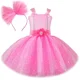 thumbnail image 3 of Vestido de tul con alas y purpurina rosa para niñas, disfraz de hada mariposa para niñas, vestido de princesa con tutú para fiesta de cumpleaños de Halloween, 3 of 5