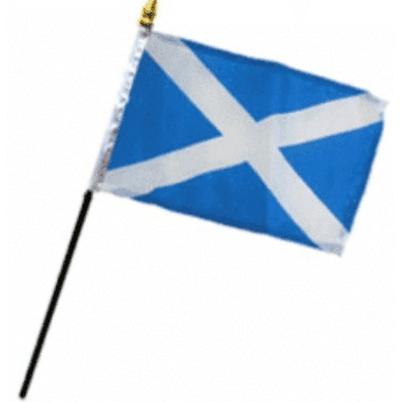 Wholesale Lot of 6 Scotland Cross 4"x6" Desk Table Stick Flag