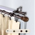 thumbnail image 2 of Mattia 13/16" Double Bay Window curtain rod Adjustable 20"-36", 38"-72" - Cocoa,(ABay-06-7D), 2 of 4