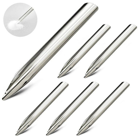 Stainless Steel Micro Lab Scoop Half Rounded Spoon Spatula Sampler, with Vinyl Handle 6.3" ( 3Pack)