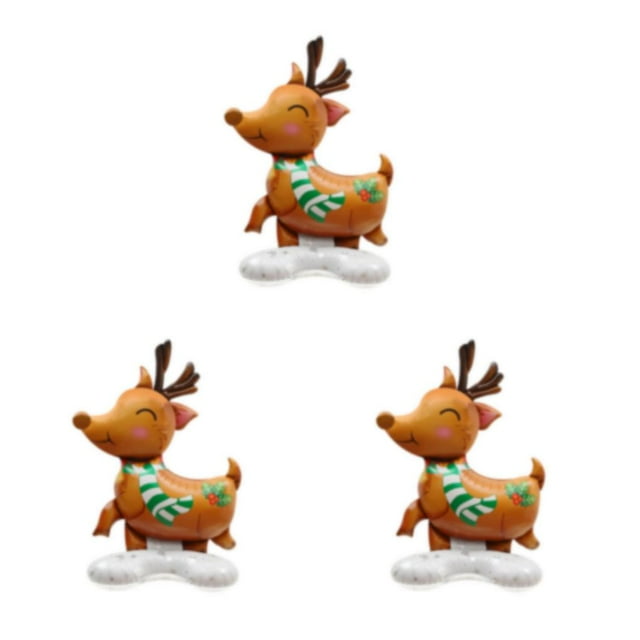 Ruiboury Party Decor Essential Christmas Foil Balloons With Exquisite Patterns Balloon Christmas Suitable For Any Places multicolor Reindeer 3Set