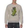 thumbnail image 2 of Cool Pickle "Dill With It" Fun Men's Sweatshirt, 2 of 3