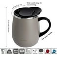 GRANDTIES Insulated Coffee Mug with Handle Sliding Lid for Splash