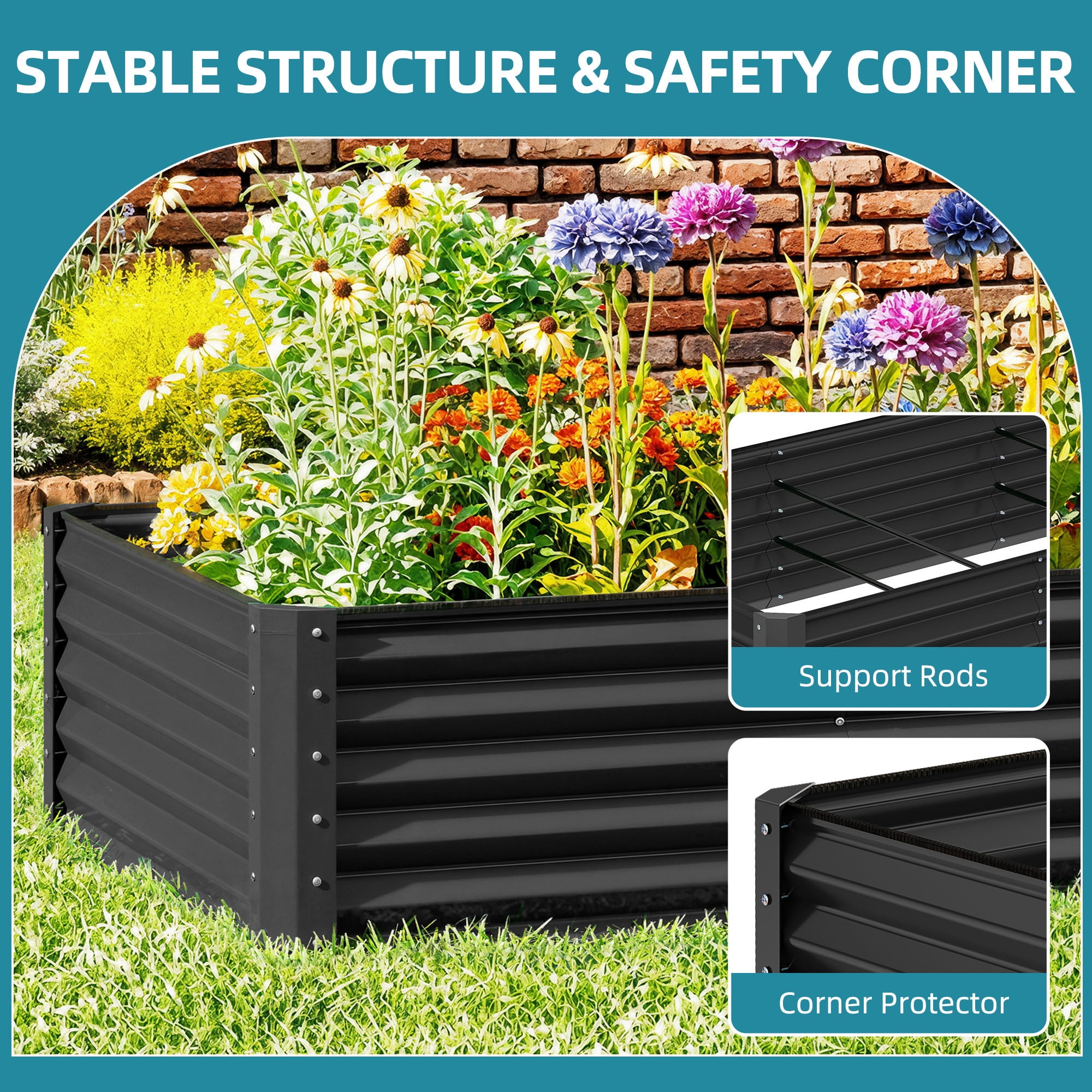Uforic 5x3 FT Outdoor Storage Shed, Sturdy Metal Tool Sheds with Secure Door & Air Vent for Garden, Patio, Lawn, Store Bike, Trash Can, Lawnmower, Dark Gray