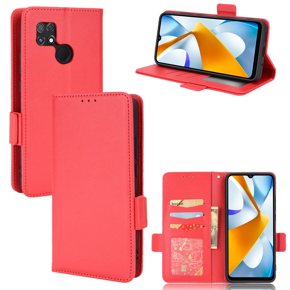 Xiaomi POCO C40 Case , PU Leather Flip Cover Card Slots Magnetic ...