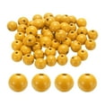 thumbnail image 1 of Uxcell 50 piezas de cuentas de madera naranja de 20 mm, cuentas redondas sueltas con agujero grande de 4.5 mm para hacer joyas, collares, pulseras, manualidades DIY, decoraciones hechas a mano., 1 of 7