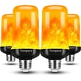 thumbnail image 3 of Hompavo 【Actualizado】 Bombillas LED de llama, 4 modos de bombillas parpadeantes con efecto al revés, bombilla de llama base E26/E27 para Halloween, Navidad, fiesta, decoración del hogar interior y ext, 3 of 4