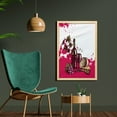 thumbnail image 2 of Wine Wall Art with Frame, Vintage Sketchy Art Cheese Alcoholic Drink Fruit Abstract Design, Printed Fabric Poster for Bathroom Living Room Dorms, 23" x 35", Olive Green Hot Pink, by Ambesonne, 2 of 2