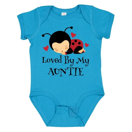 

Inktastic Loved by My Auntie Ladybug Gift Baby Boy or Baby Girl Bodysuit