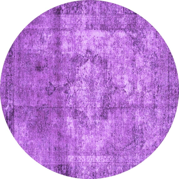 Ahgly Company Indoor Round Persian Purple Traditional Area Rugs, 8' Round