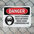 thumbnail image 4 of Safety Glasses Must Be Worn Compressed Air OSHA Danger Rigid Plastic Sign 24 Inch x 18 Inch - 5 Pack, 4 of 8