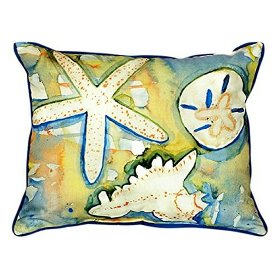 Betsy Drake ZP603 Beach Treasures Indoor & Outdoor Throw Pillow- 20 x 24 in.