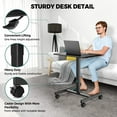 thumbnail image 3 of EDX Small Standing Desk with Mobile Portable Rolling Wheels, Height Adjustable desk for Home Office,Black, 3 of 11